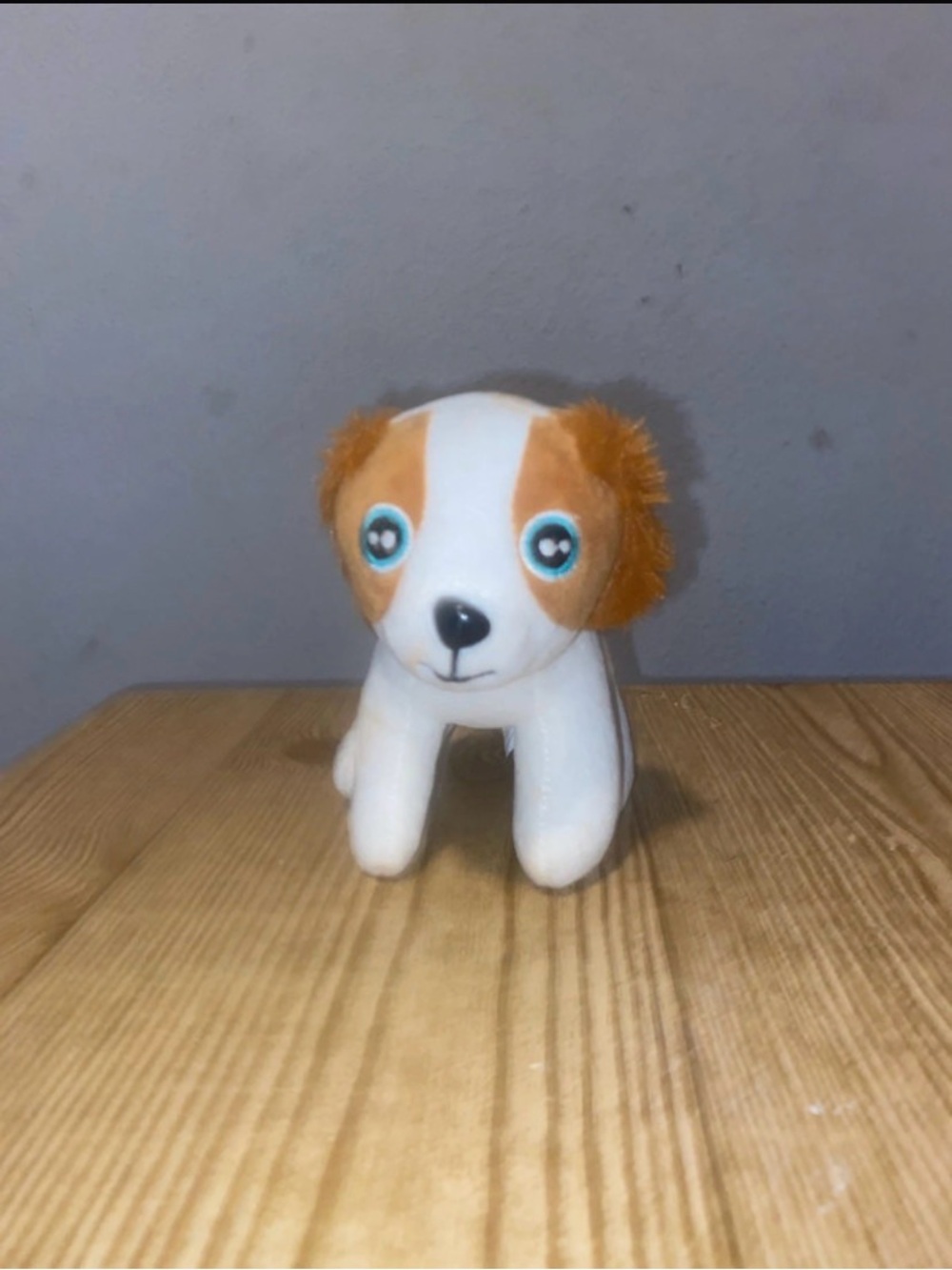Plush White & Brown Puppy Dog Toy - Soft Pet Plush